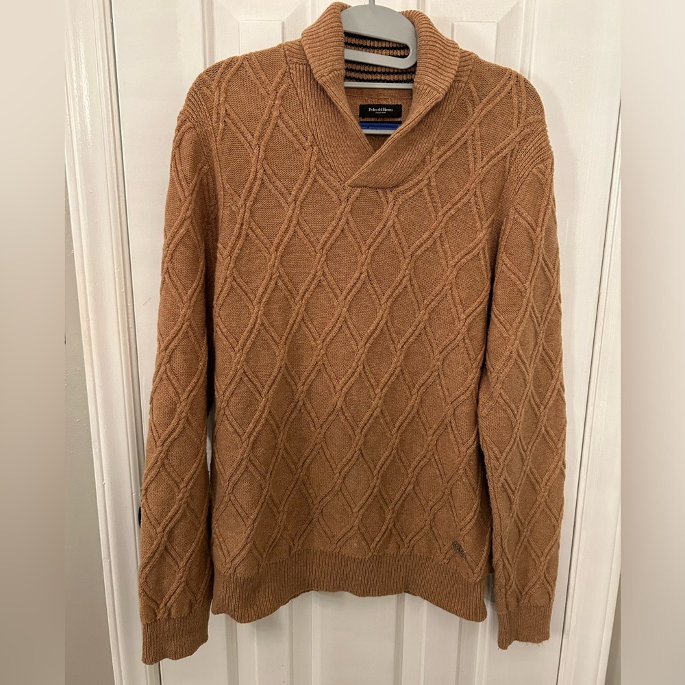Pedro del Hierro Size M Medium Lambswool Camel Colored Sweater